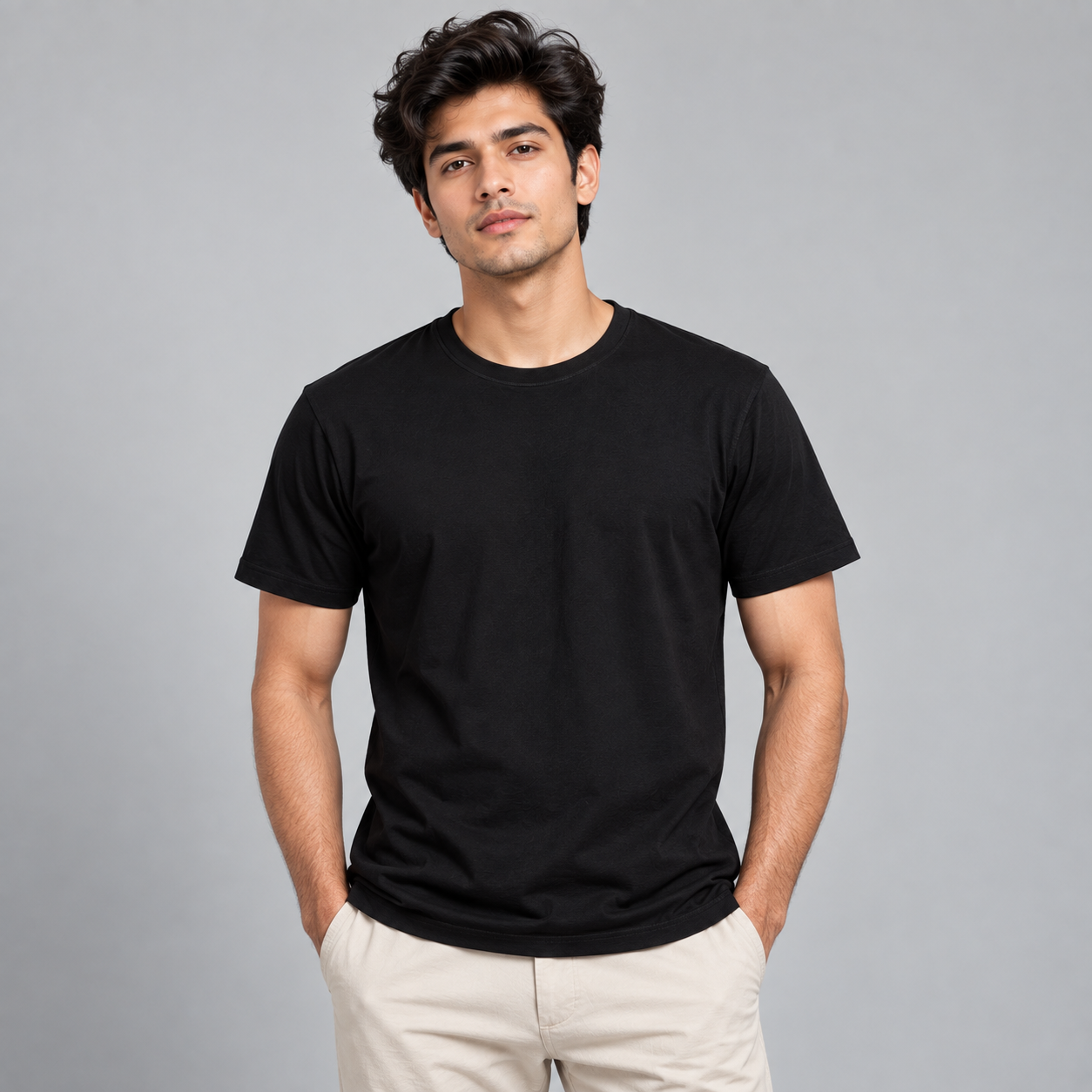 Classic Solid Crew Neck T-Shirt