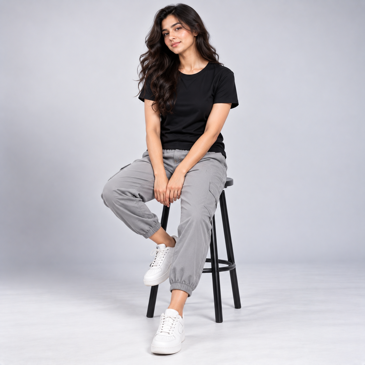 Basic Solid Round Neck Top