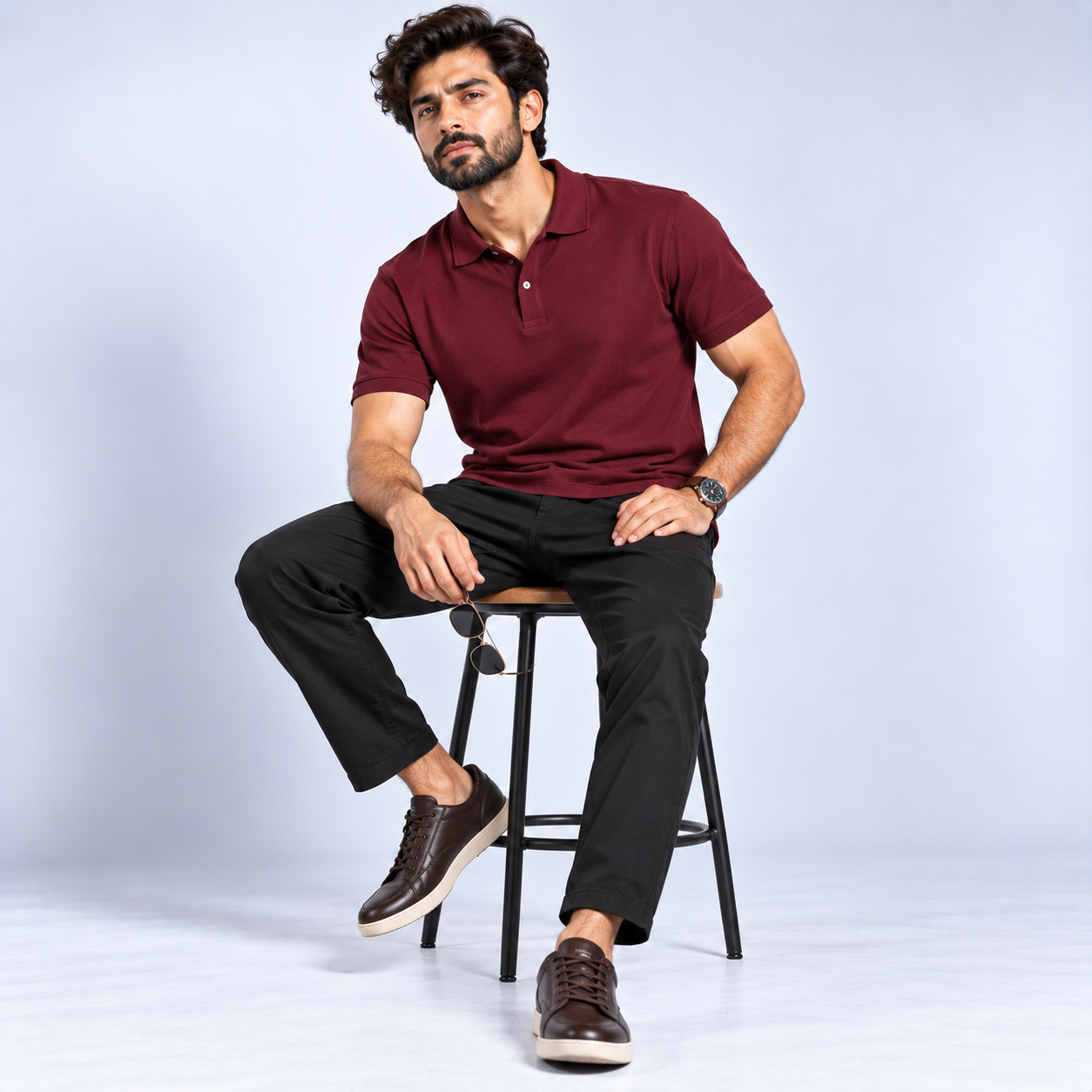 Casual Polo Collar T-Shirt