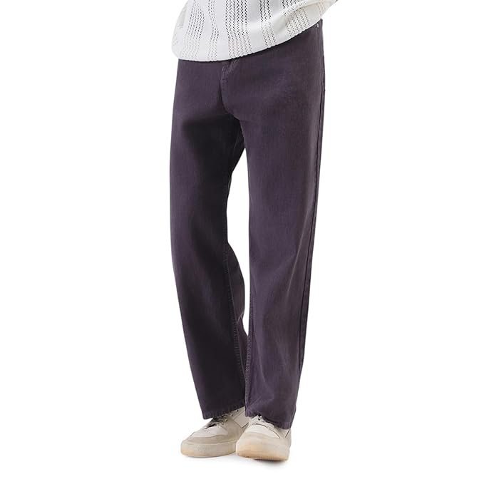 Men’s Loose Mid Rise Jeans Purple