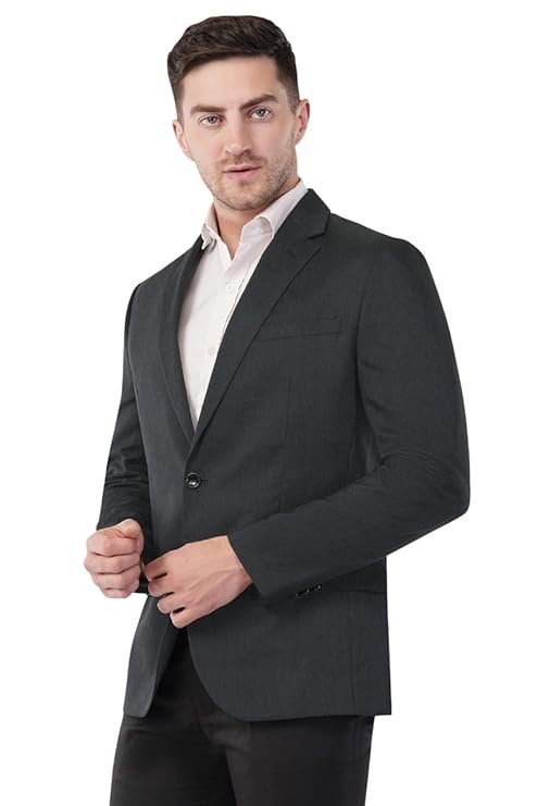 Men’s Formal Blazer, Obsidian Charcoal