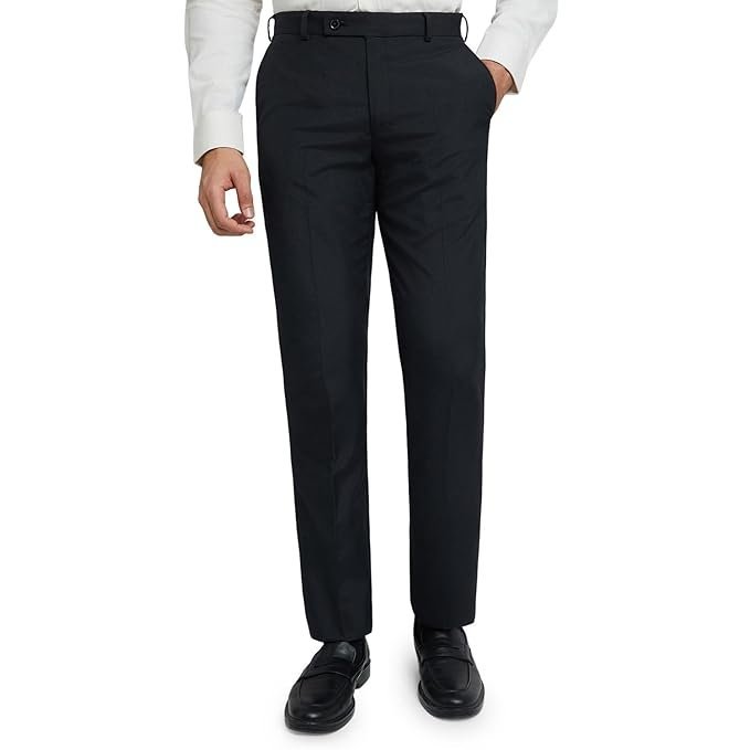 Men’s Checks Pattern Formal Trouser, Black