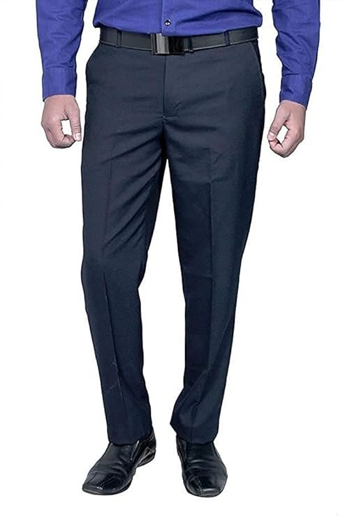 Men’s Relaxed Fit Formal Trouser, Dark Grey