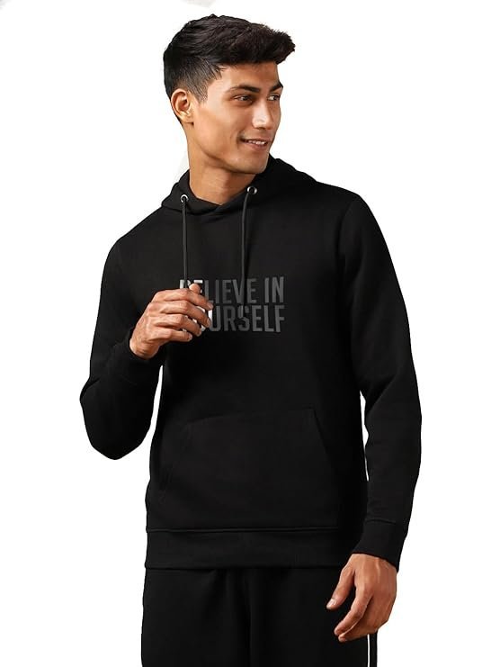 Printed Hoodies for Man, Black