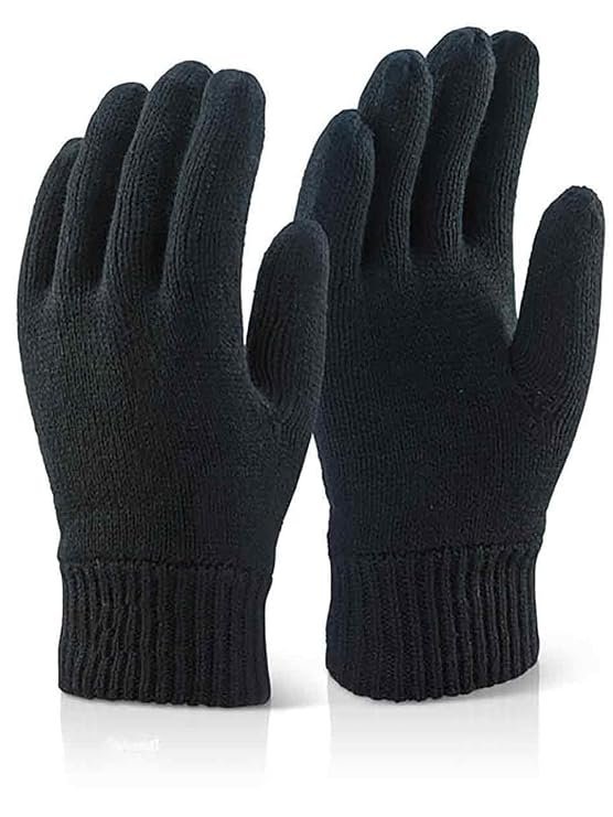 Unisex Winter Woollen Gloves for Men and Women – Black