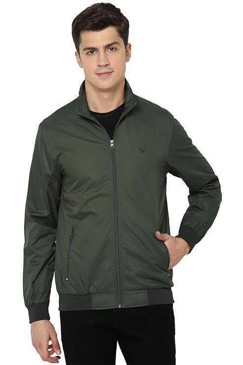 Men’s Polyester Casual Jacket, Green