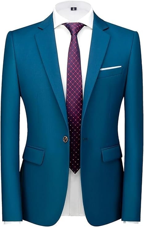 Men’s Stylish Party Casual Breasted Blazer, Dark Blue