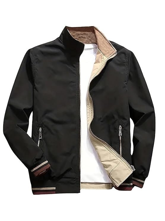 Lightweight Outwear Jacket, Grey/Black