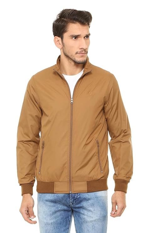 Men’s Polyester Casual Jacket, Brown