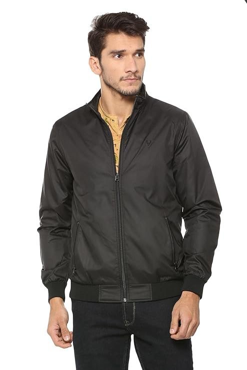Men’s Polyester Casual Jacket, Black