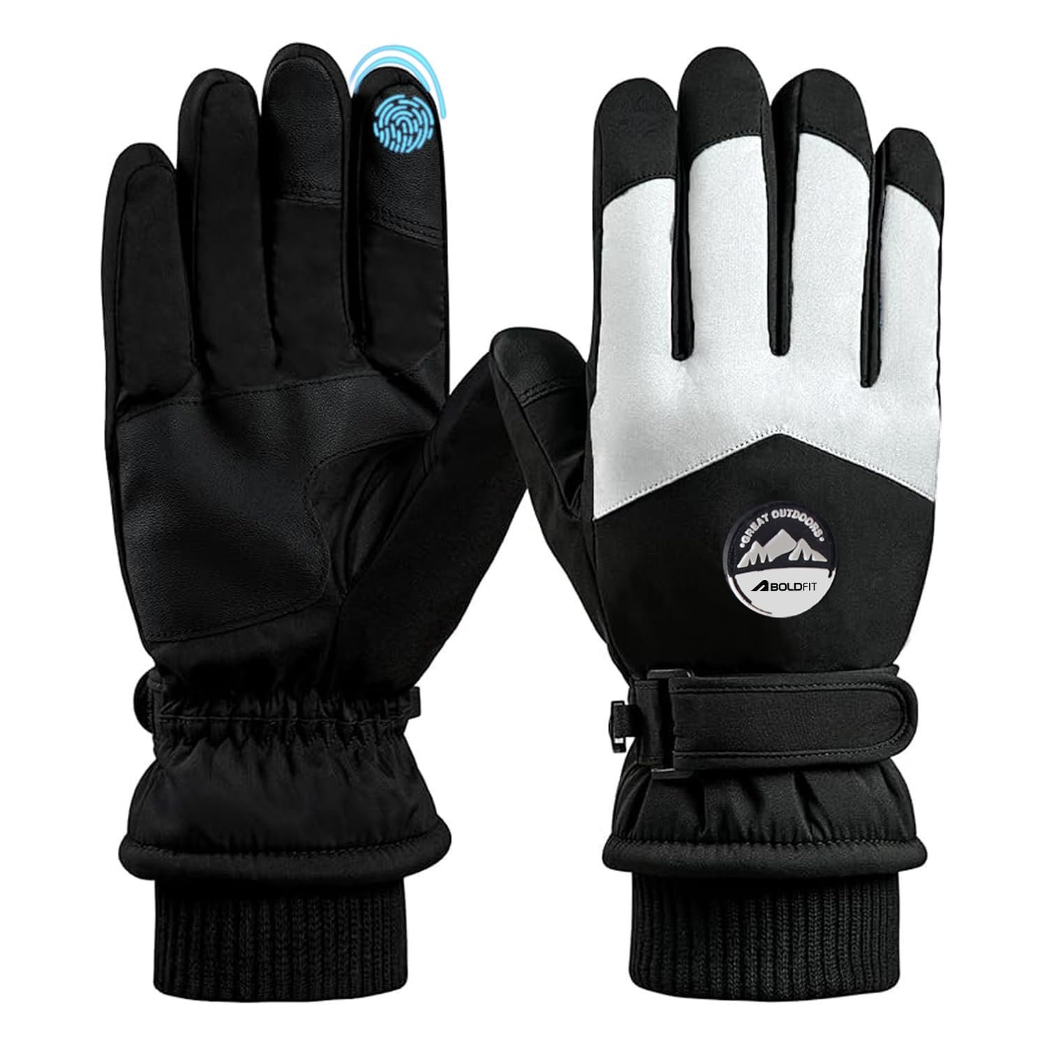 Unisex Winter Ski Gloves – Black