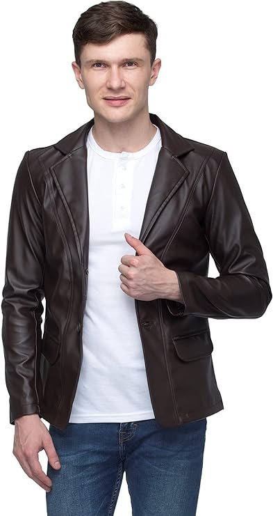 Men’s Slim Fit Solid Casual/Formal Blazer, Brown