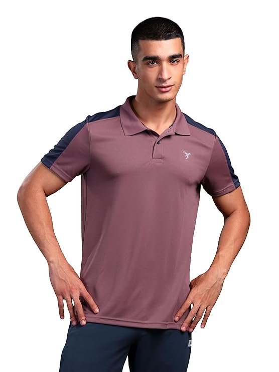 Men’s Half Sleeve Polo Neck T-Shirt, Brown