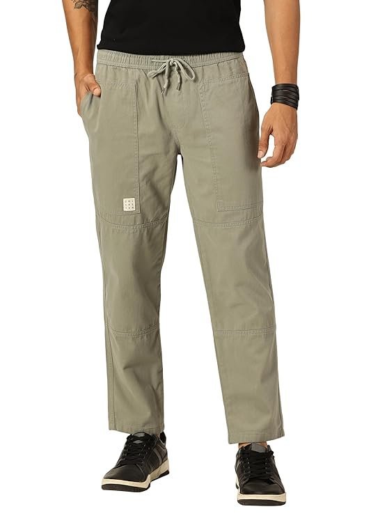 Men’s Solid 6 Pocket Chino Pants – Cream