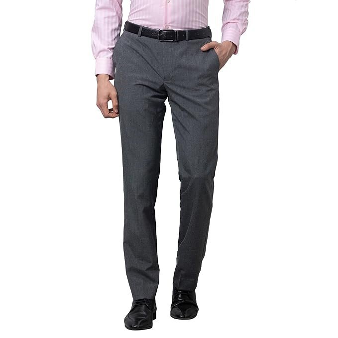Men’s Pattern Smart Fit Formal Trouser, Grey