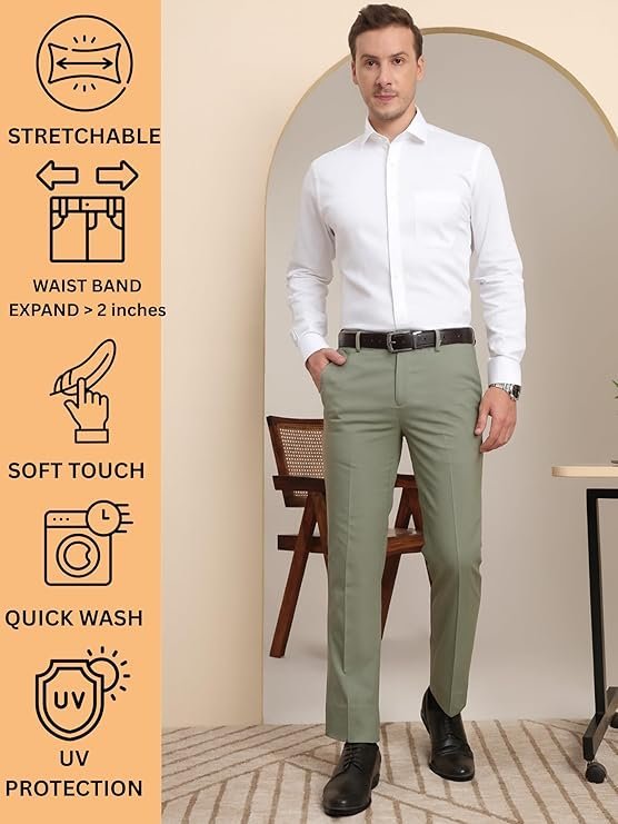 Men’s Formal Trouser, Olive Green