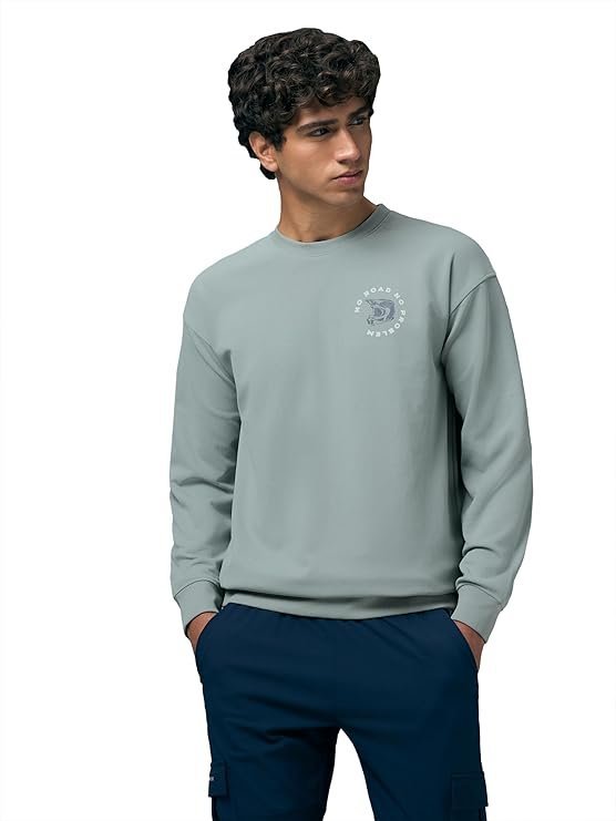 Men’s Full Sleeve Graphic Print Sweatshirt, Quick Dry