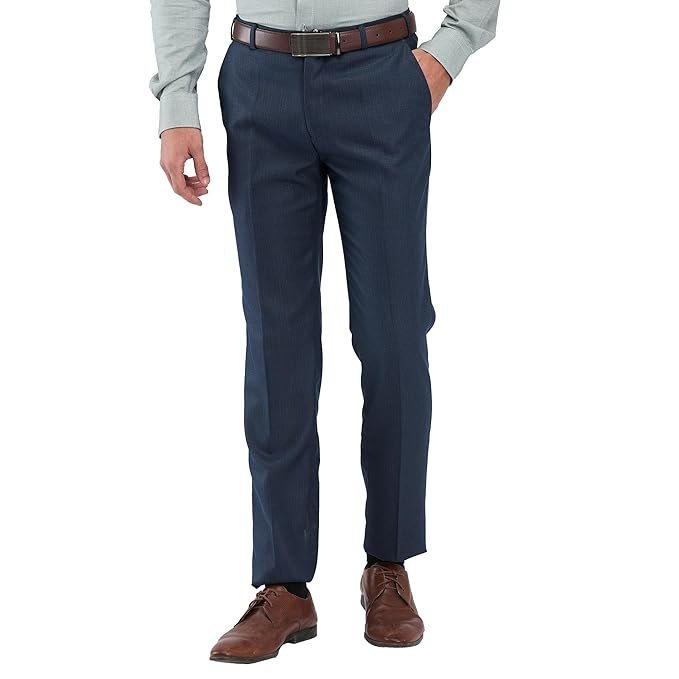 Men’s Mid Rise Formal Trouser, Blue
