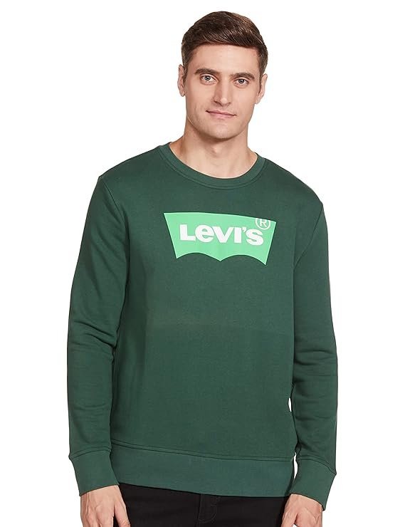 Men’s Cotton Crew Neck Sweatshirt, Green