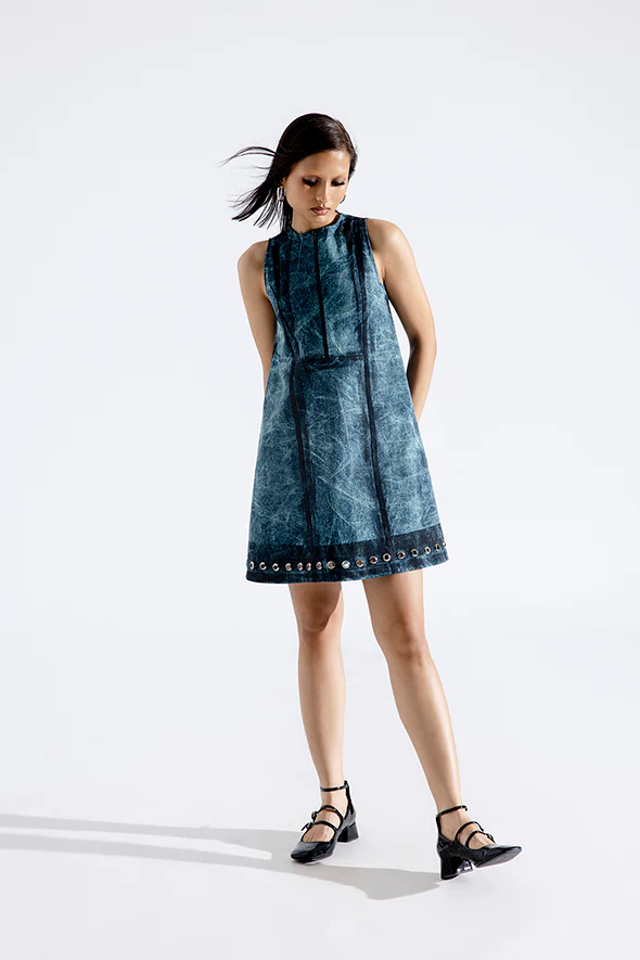 Women’s Denim Mini Dress, Blue