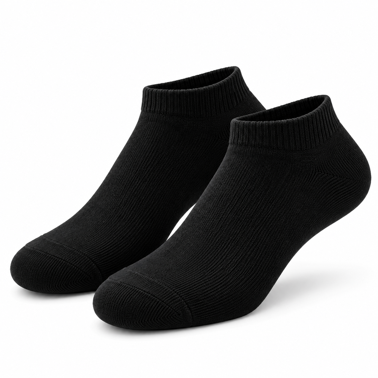 Unisex Cotton Ankle Socks – Black