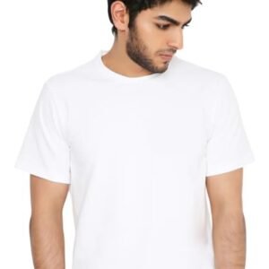Half Sleeve Modern Style T-Shirt, White