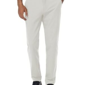 Men's Regular Fit Formal Trouser, Classic White
