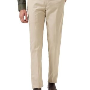 Men's Smart Fit Twill Pattern Trouser, Beige