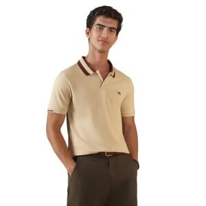 Men's Slim Fit Polo T-Shirt, Beige