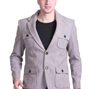 Four Pocket Tailored Brown Blazer, Brown