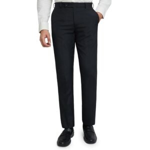 Men's Checks Pattern Formal Trouser, Black