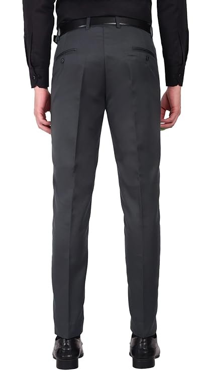 Men's Formal Pant, Dark Grey - Image 3
