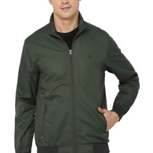 Men's Polyester Casual Jacket, Green