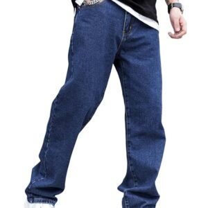 Mens Regular Fit Mide Rise Jeans - Dark Blue