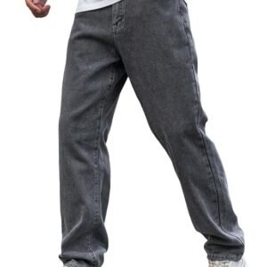Mens Regular Fit Mide Rise Jeans - Light Grey