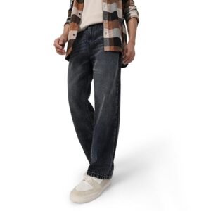 Men's Loose Mid Rise Baggy Jeans - Black