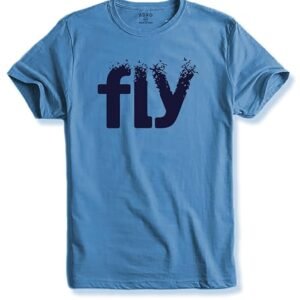 Men's Printed Cotton T-Shirt, Sky Blue