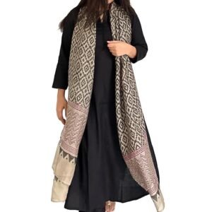 Women's Rayon Viscose Straight Solid Kurta with Pant & Dupatta, Black