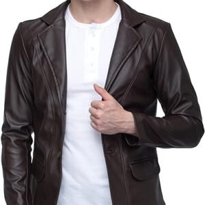 Men's Slim Fit Solid Casual/Formal Blazer, Brown
