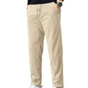 Men's Comfortable Corduroy Pants, Cream