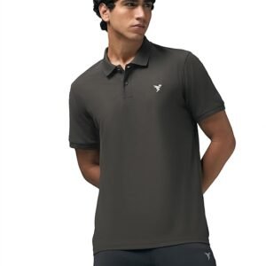 Men's Half Sleeve Polo T-Shirt, Dark Grey