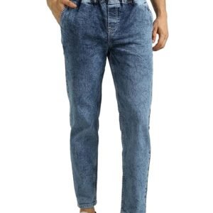 Men Mid Rise Regular Fit Jogger Jeans - Light Blue