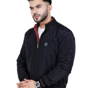 Full Sleeves Bomber Jacket for Men, Black