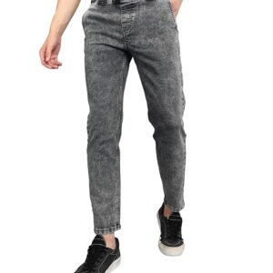 Men Mid Rise Regular Fit Jogger Jeans - Grey