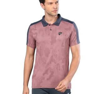Men's Sporty Print Athleisure Polo T-Shirt, Multicolor