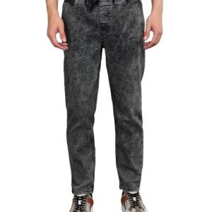 Men Mid Rise Regular Fit Jogger Jeans - Dark Grey